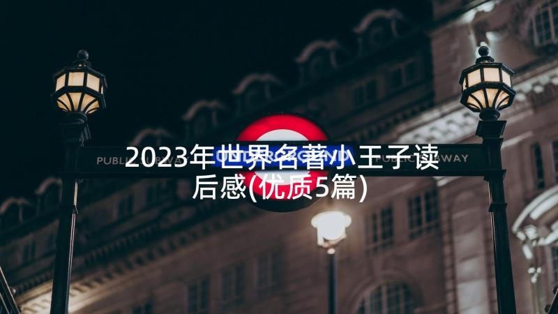 2023年世界名著小王子读后感(优质5篇)