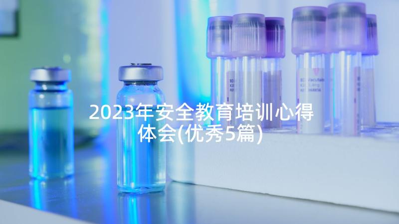 2023年安全教育培训心得体会(优秀5篇)