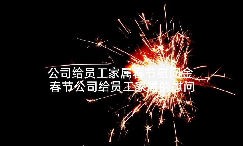 公司给员工家属春节慰问金 春节公司给员工家属的慰问信(模板8篇)