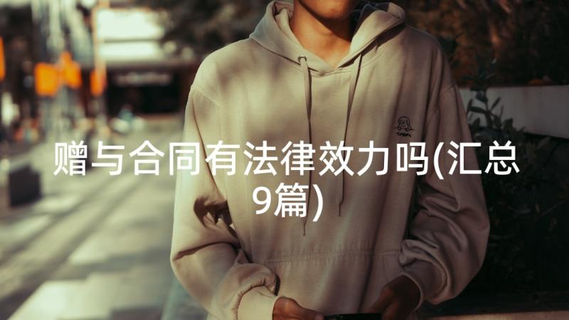 赠与合同有法律效力吗(汇总9篇)