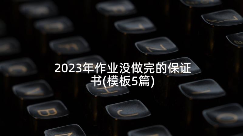 2023年作业没做完的保证书(模板5篇)