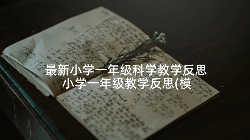 最新小学一年级科学教学反思 小学一年级教学反思(模板5篇)