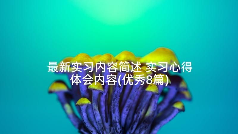 最新实习内容简述 实习心得体会内容(优秀8篇)