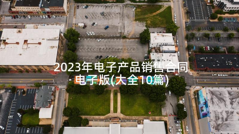 2023年电子产品销售合同电子版(大全10篇)