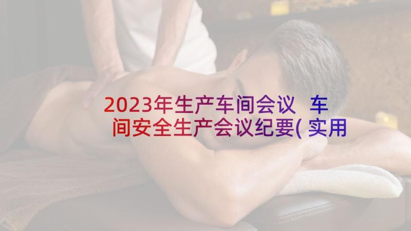 2023年生产车间会议 车间安全生产会议纪要(实用5篇)