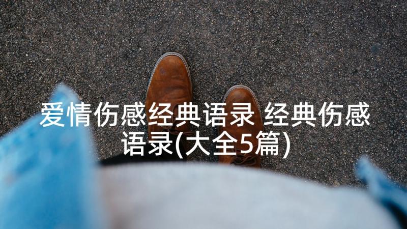 爱情伤感经典语录 经典伤感语录(大全5篇)