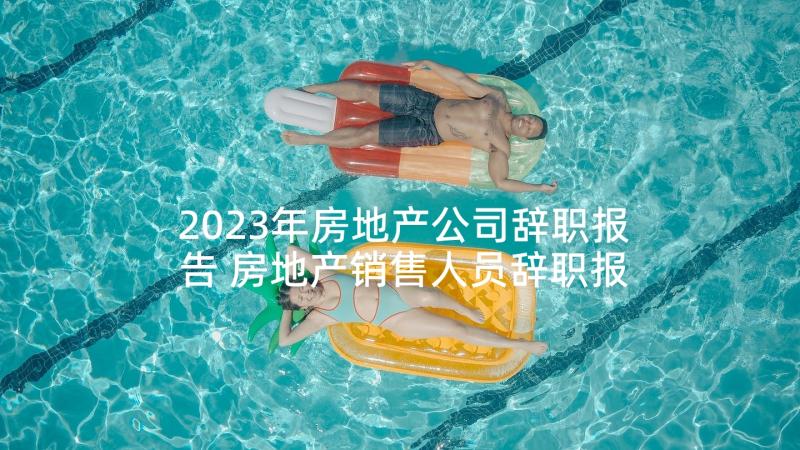 2023年房地产公司辞职报告 房地产销售人员辞职报告(大全7篇)