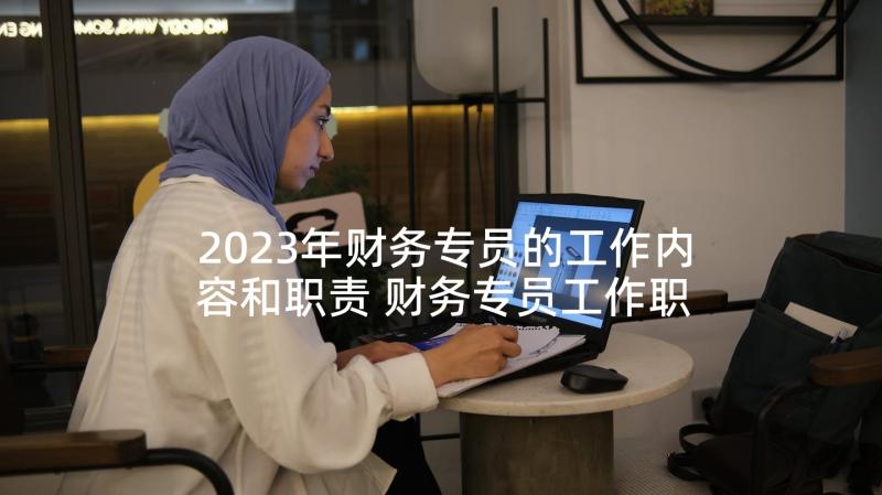 2023年财务专员的工作内容和职责 财务专员工作职责主要范围(优秀5篇)