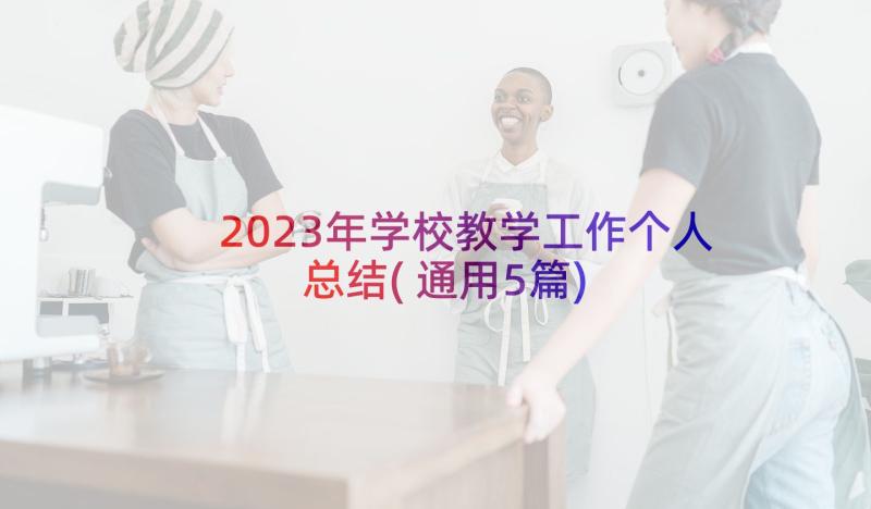 2023年学校教学工作个人总结(通用5篇)