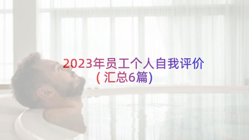 2023年员工个人自我评价(汇总6篇)