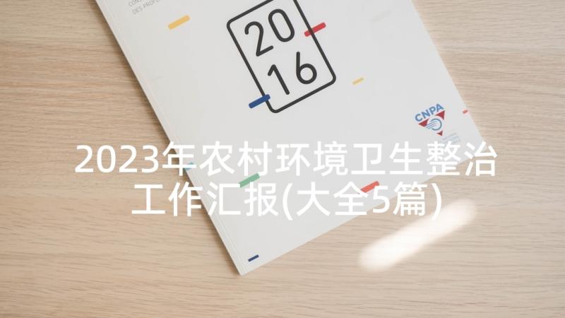 2023年农村环境卫生整治工作汇报(大全5篇)