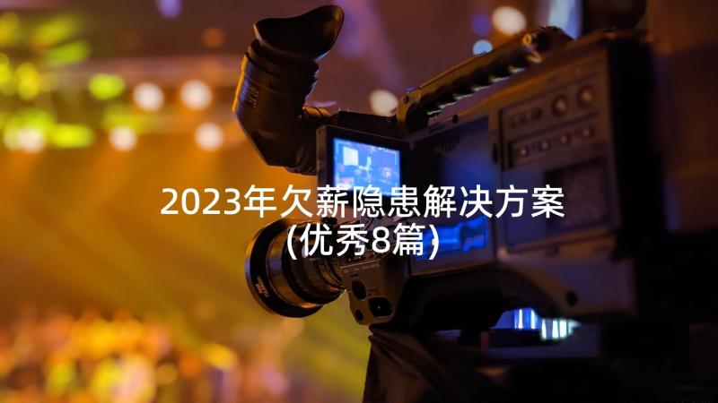 2023年欠薪隐患解决方案(优秀8篇)