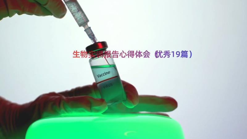 生物实训报告心得体会（优秀19篇）