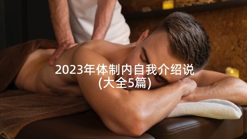 2023年体制内自我介绍说(大全5篇)