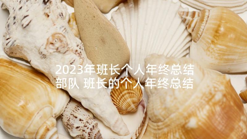 2023年班长个人年终总结部队 班长的个人年终总结(大全5篇)