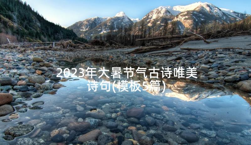 2023年大暑节气古诗唯美诗句(模板5篇)