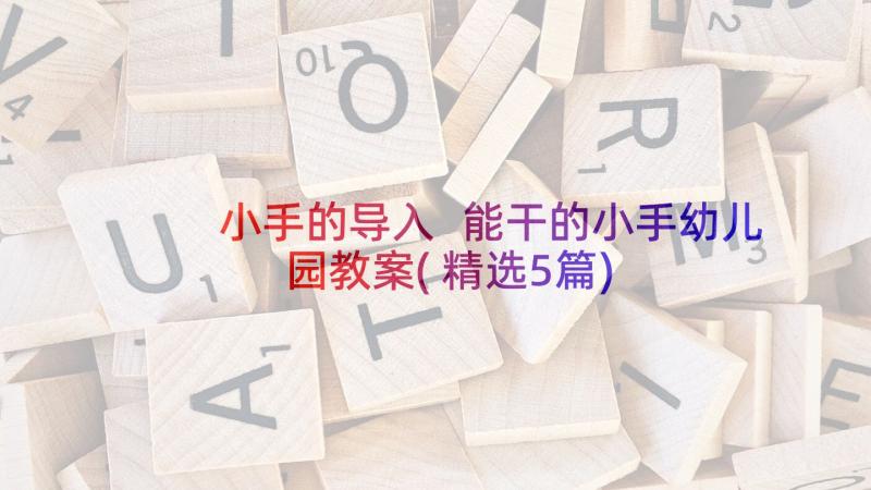 小手的导入 能干的小手幼儿园教案(精选5篇)