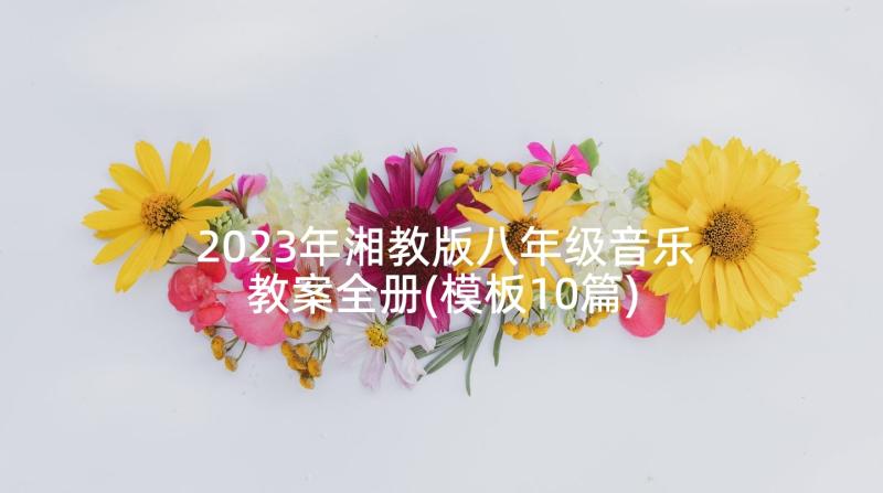 2023年湘教版八年级音乐教案全册(模板10篇)
