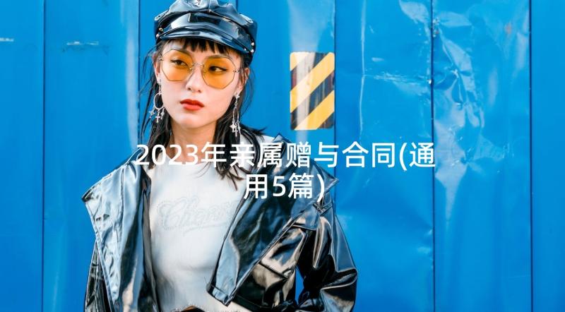 2023年亲属赠与合同(通用5篇)