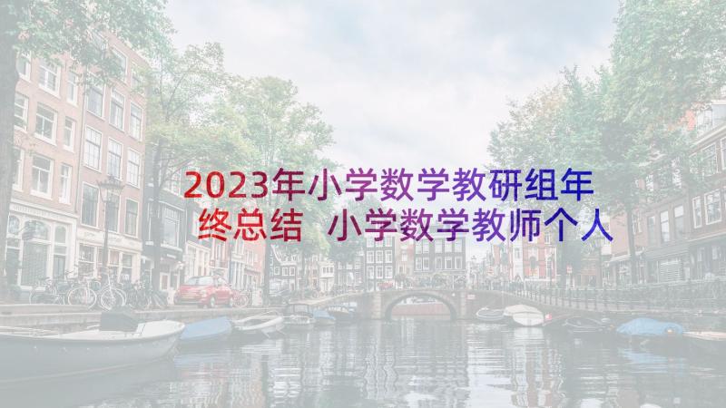 2023年小学数学教研组年终总结 小学数学教师个人工作总结(精选6篇)