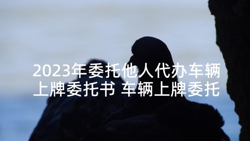 2023年委托他人代办车辆上牌委托书 车辆上牌委托书(优秀5篇)