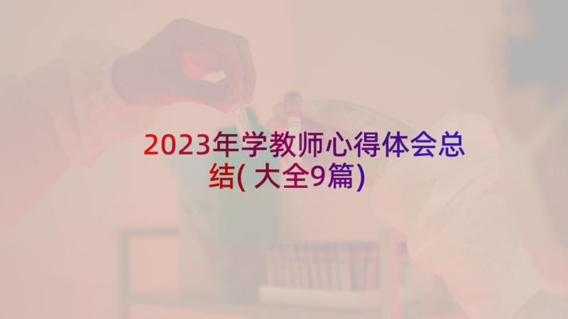 2023年学教师心得体会总结(大全9篇)