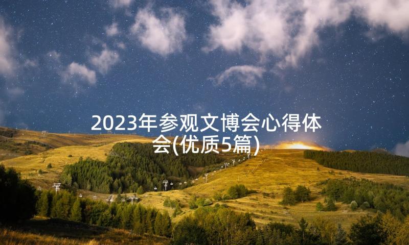 2023年参观文博会心得体会(优质5篇)