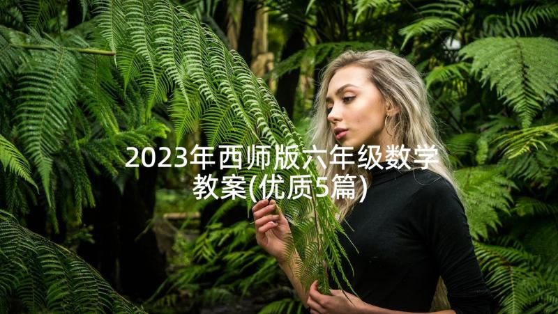 2023年西师版六年级数学教案(优质5篇)