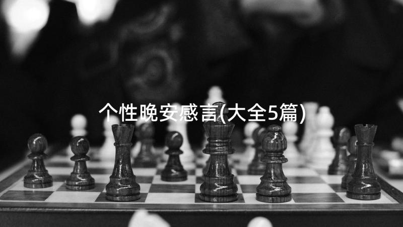 个性晚安感言(大全5篇)