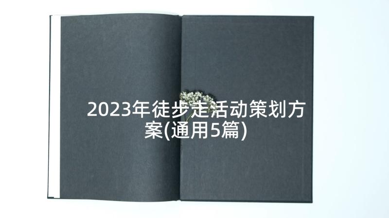 2023年徒步走活动策划方案(通用5篇)