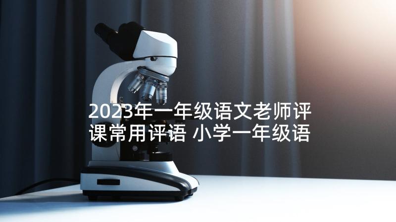 2023年一年级语文老师评课常用评语 小学一年级语文教师教学工作总结(优秀7篇)