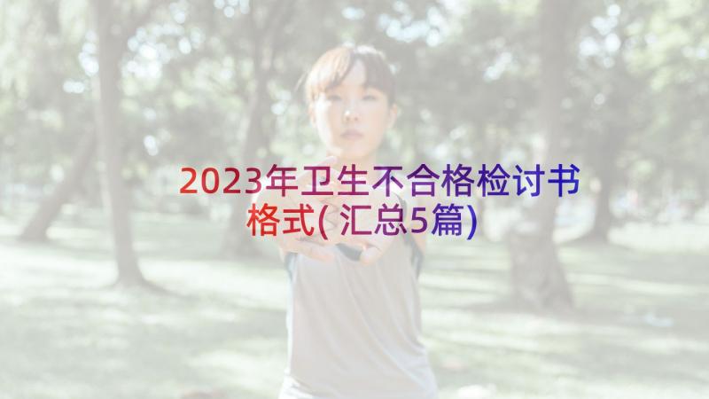 2023年卫生不合格检讨书格式(汇总5篇)