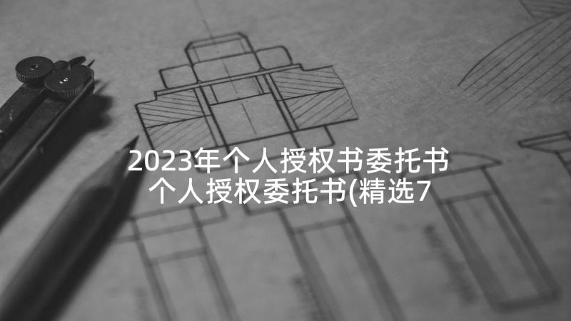 2023年个人授权书委托书 个人授权委托书(精选7篇)