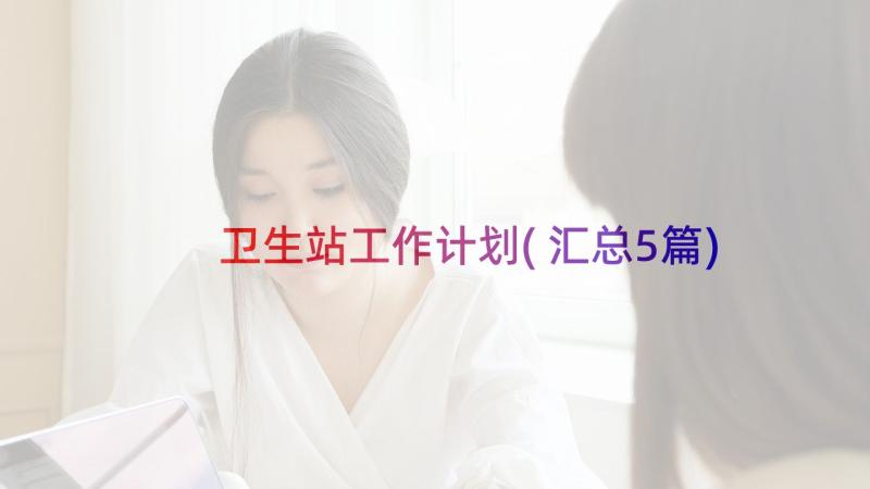 卫生站工作计划(汇总5篇)