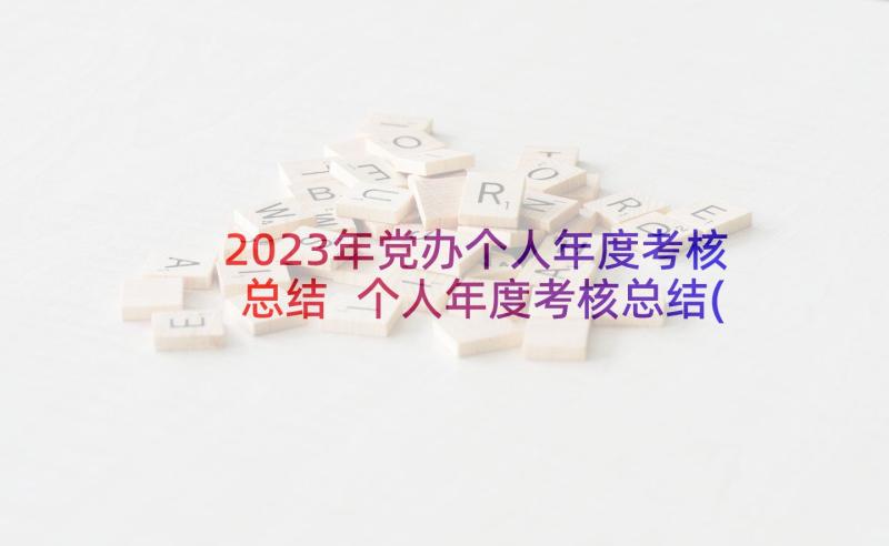 2023年党办个人年度考核总结 个人年度考核总结(优秀6篇)