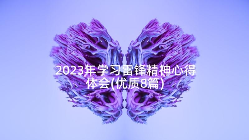 2023年学习雷锋精神心得体会(优质8篇)