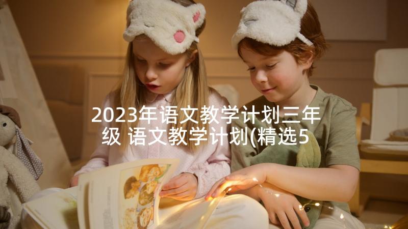 2023年语文教学计划三年级 语文教学计划(精选5篇)