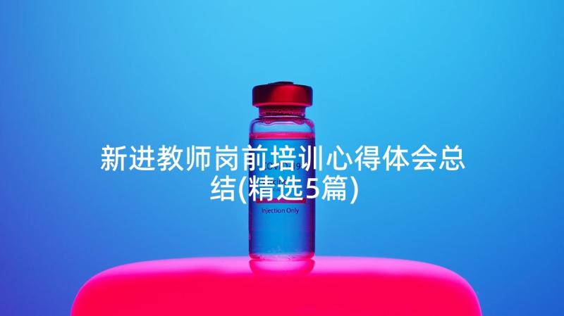 新进教师岗前培训心得体会总结(精选5篇)