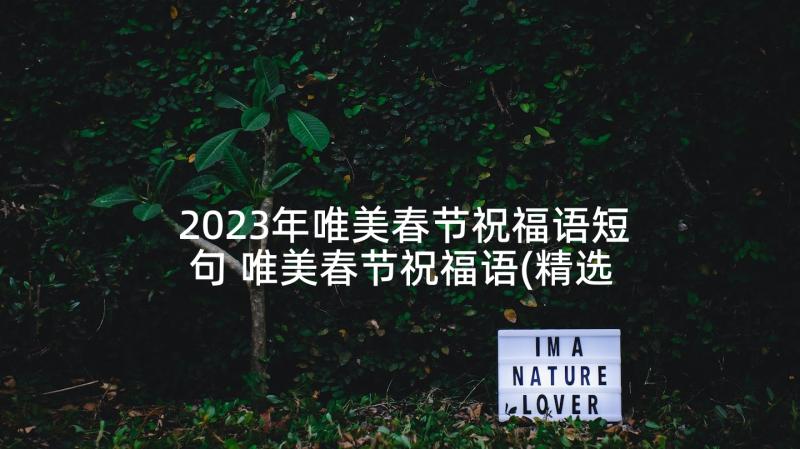 2023年唯美春节祝福语短句 唯美春节祝福语(精选6篇)