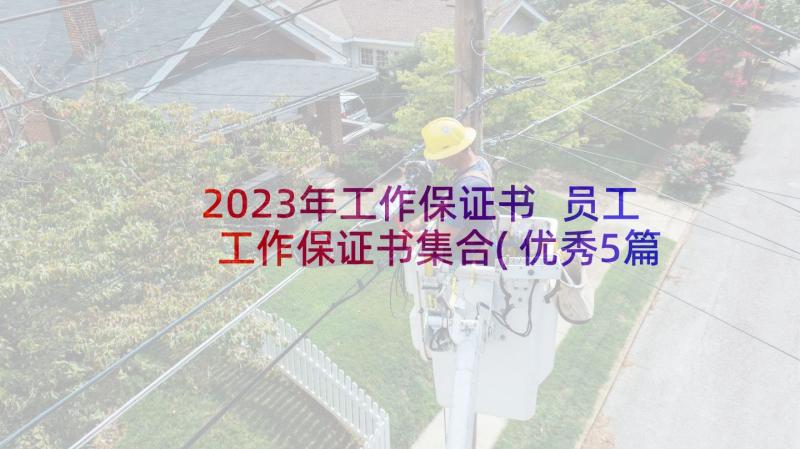 2023年工作保证书 员工工作保证书集合(优秀5篇)