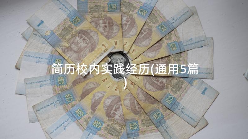 简历校内实践经历(通用5篇)