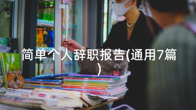 简单个人辞职报告(通用7篇)