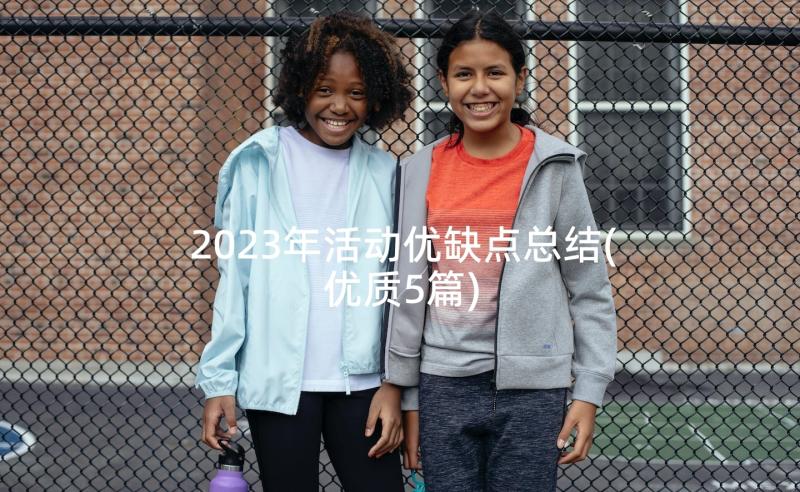 2023年活动优缺点总结(优质5篇)