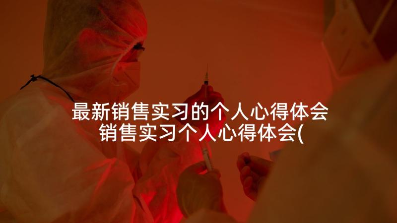 最新销售实习的个人心得体会 销售实习个人心得体会(精选9篇)