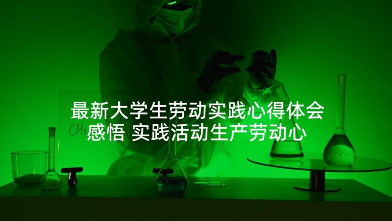 最新大学生劳动实践心得体会感悟 实践活动生产劳动心得体会(通用5篇)