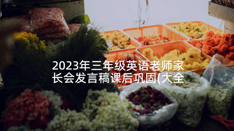 2023年三年级英语老师家长会发言稿课后巩固(大全8篇)