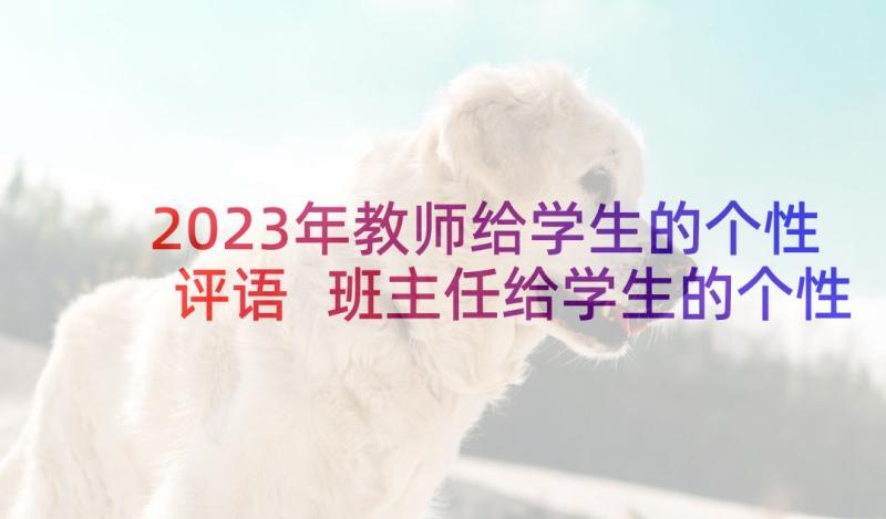 2023年教师给学生的个性评语 班主任给学生的个性评语(实用10篇)