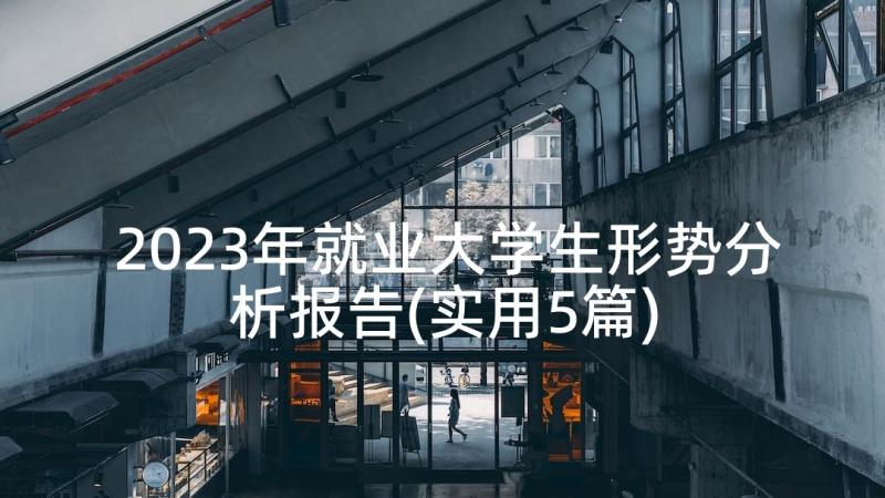 2023年就业大学生形势分析报告(实用5篇)