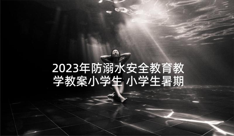 2023年防溺水安全教育教学教案小学生 小学生暑期防溺水安全教案(模板7篇)