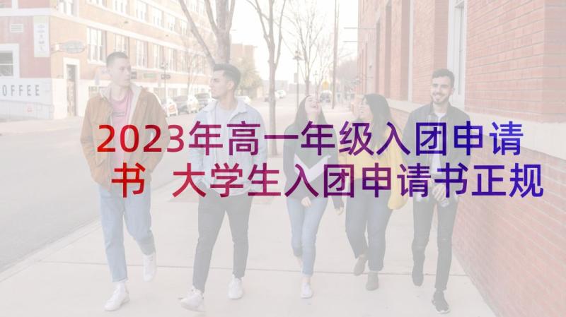 2023年高一年级入团申请书 大学生入团申请书正规(汇总9篇)